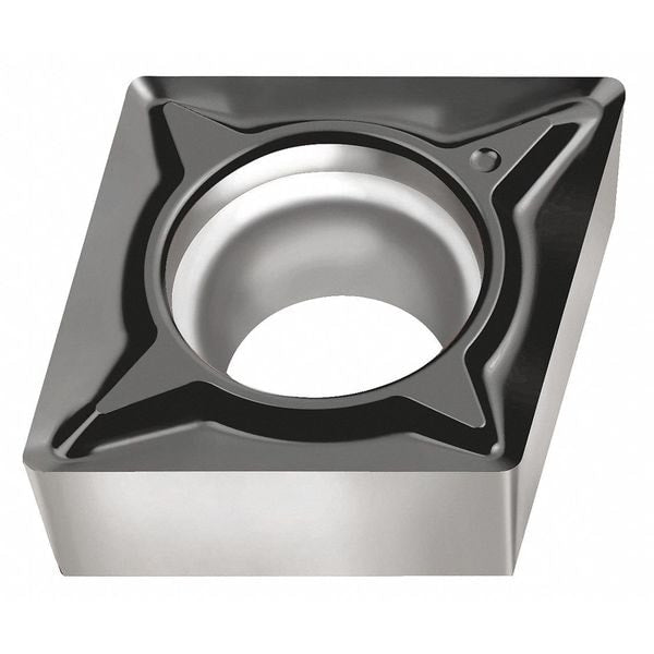 Diamond Turning Insert, Diamond, 3/8 in, CCGT, 80  Degrees, 0.0080 in, Carbide