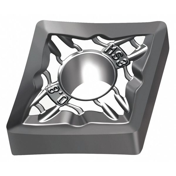 Diamond Turning Insert, Diamond, 1/2 in, CNMG, 80  Degrees, 1/64 in, Carbide