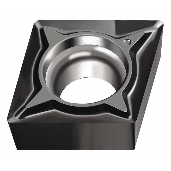 Diamond Turning Insert, Diamond, 1/2 in, CCGT, 80  Degrees, 1/32 in, Carbide