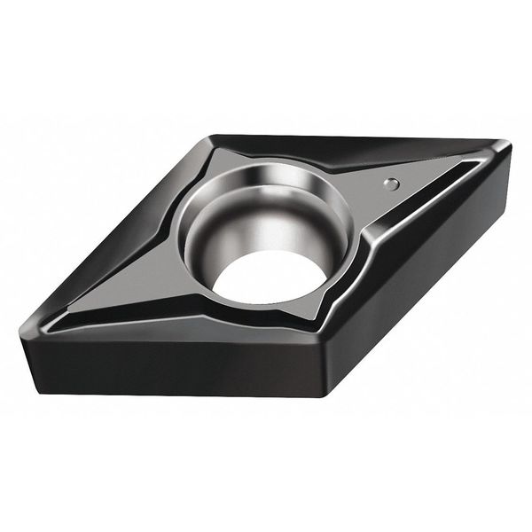 Diamond Turning Insert, Diamond, 3/8 in, DCGT, 55  Degrees, 1/64 in, Carbide