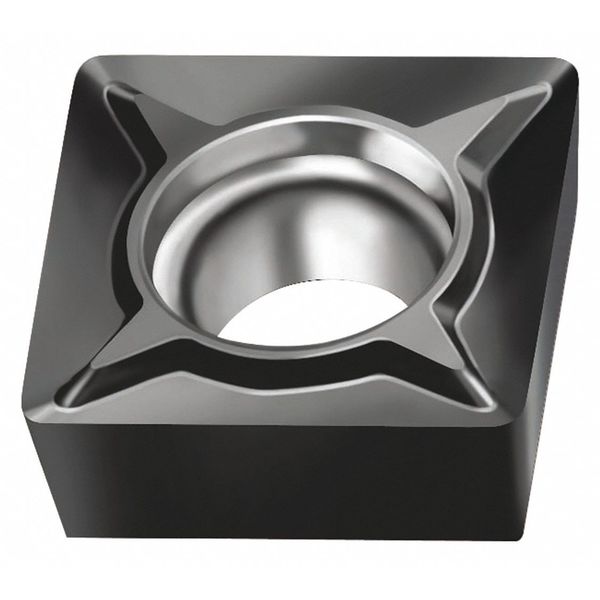 Square Turning Insert, Square, 3/8 in, SCGT, 1/64 in, Carbide