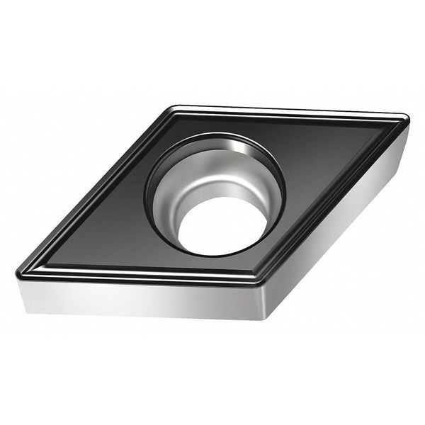 Diamond Turning Insert, Diamond, 3/8 in, DCMT, 55  Degrees, 1/32 in, Carbide