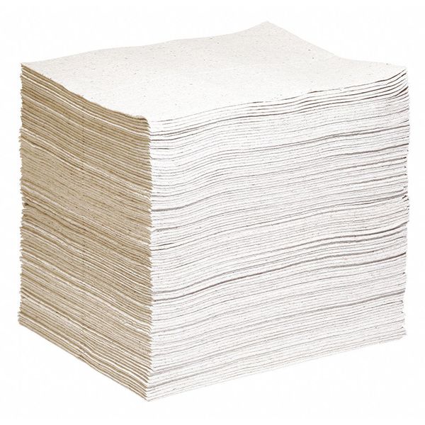 Sorbents, 24 gal/pk, 0.2398 gal/pad, Universal Absorbed, Gray, Cellulose, 100 PK