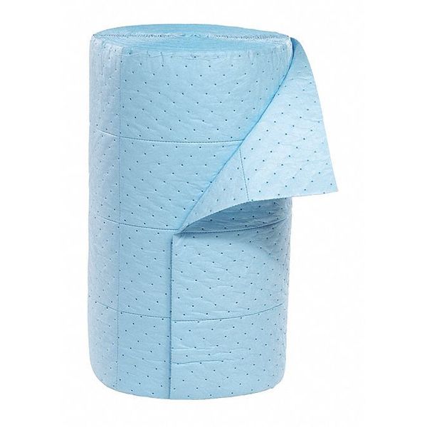 Sorbents, 49 gal/pk, Oil Absorbed, Blue, Polypropylene