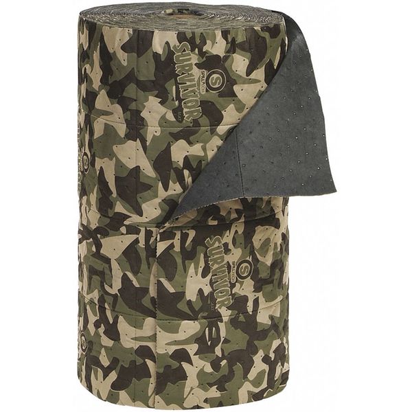 Sorbents, 35.8 gal. Universal Absorbed, Camouflage, Polypropylene