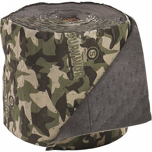 Sorbents, 17.9 gal. Universal Absorbed, Camouflage, Polypropylene