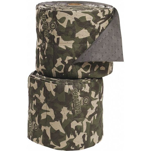 Sorbents, 35 gal/pk, Universal Absorbed, Camouflage, Polypropylene, 2 PK