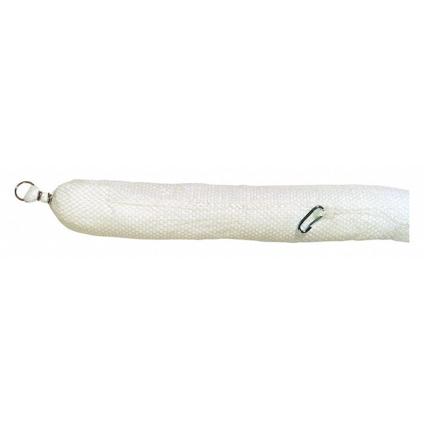 Sorbents, 30 gal. Oil Absorbed, White, Polyester, 4 PK