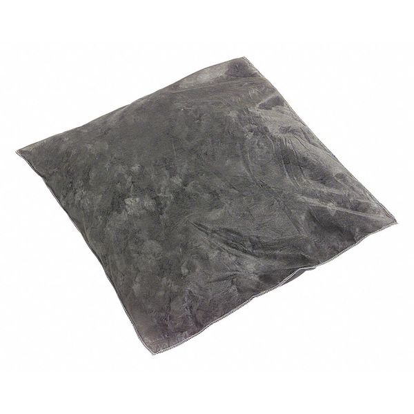 Sorbents, 23 gal/pk; 2 gal/pillow, Universal Absorbed, Gray, Polyester, 10 PK