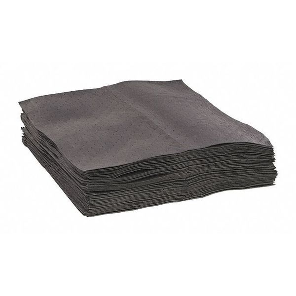 Sorbents, 41.6 gal. Universal Absorbed, Gray, Polypropylene, 50 PK