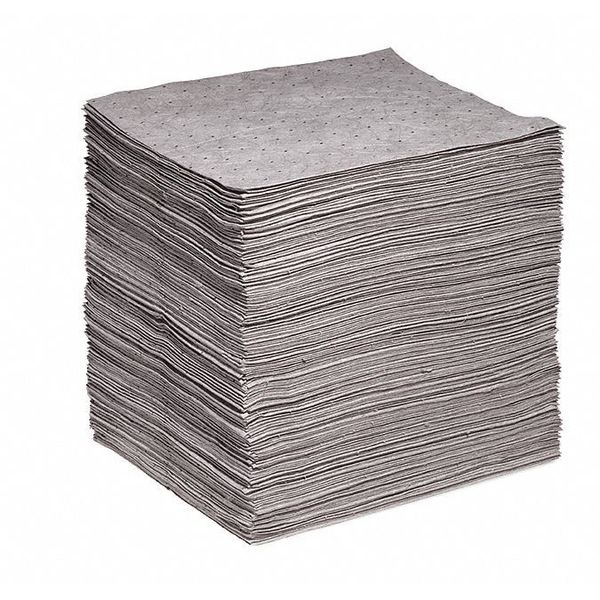 Sorbents, 35 gal/pk, 0.175 gal/pad, Universal Absorbed, Gray, Polypropylene, 200 PK