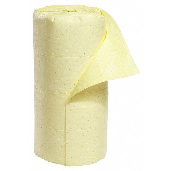 Sorbents, 46.1 gal. Harsh Chemicals Absorbed, Yellow, Polypropylene