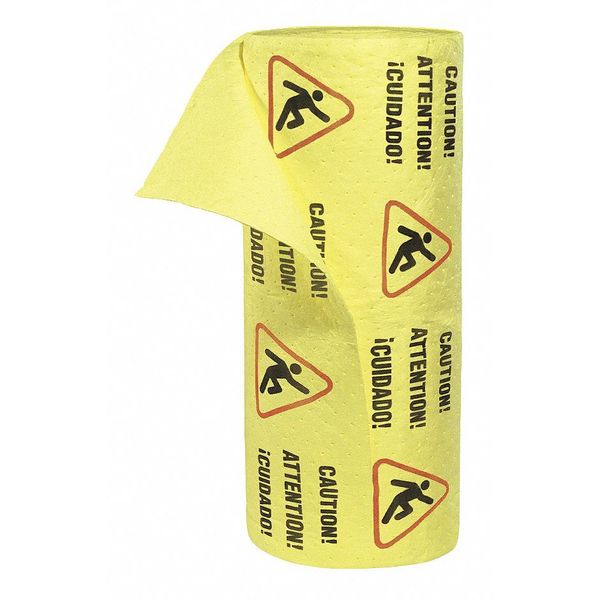 Sorbents, 92 gal/pk, Universal Absorbed, Yellow, Polypropylene