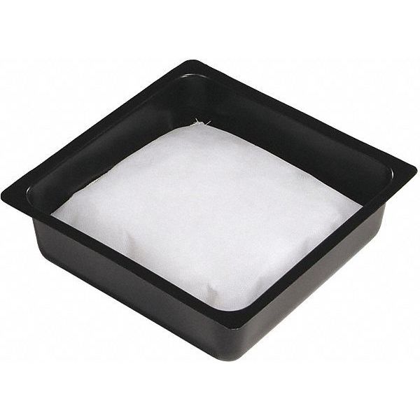 Sorbents, 18 gal. Oil Absorbed, Black, White, Polyester, 36 PK