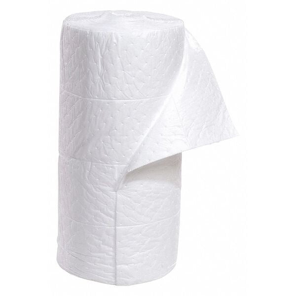 Sorbents, 49 gal/pk, Oil Absorbed, White, Polypropylene