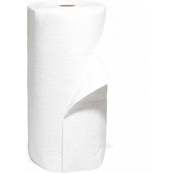 Sorbents, 44 gal. Oil Absorbed, White, Polypropylene