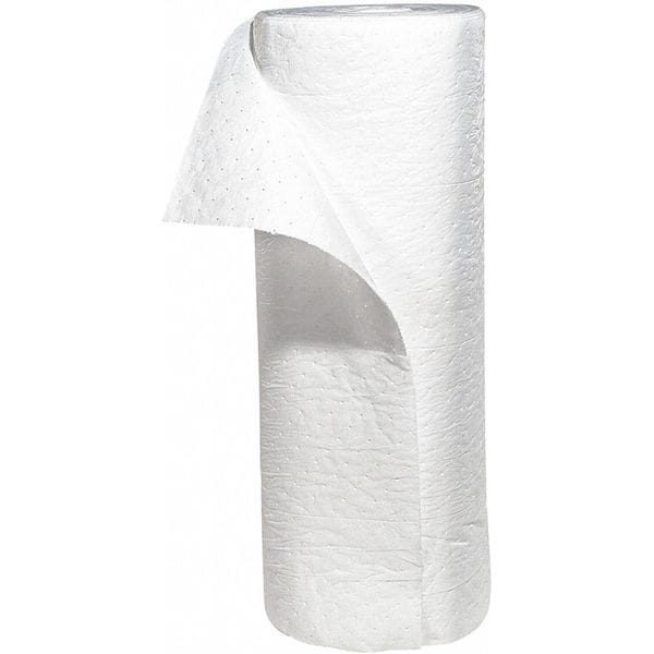 Sorbents, 54 gal/pk, Oil Absorbed, White, Polypropylene