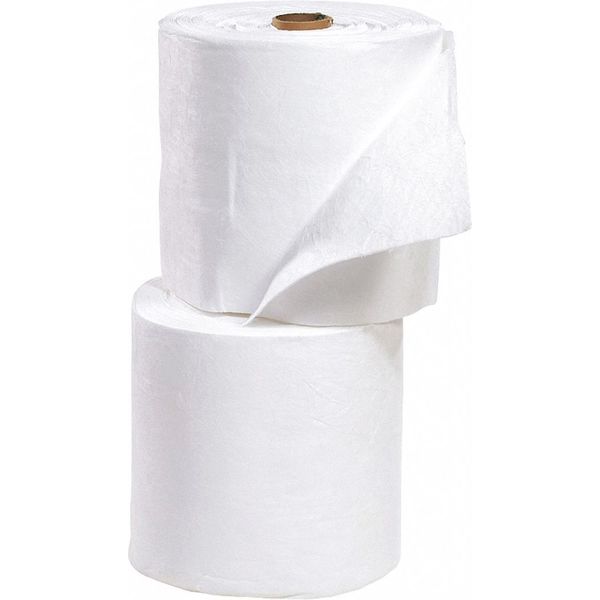 Sorbents, 50 gal/pk, Oil Absorbed, White, Polypropylene, 2 PK