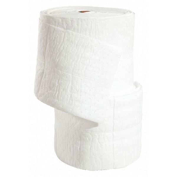 Sorbents, 54 gal/pk, Oil Absorbed, White, Polypropylene, 2 PK