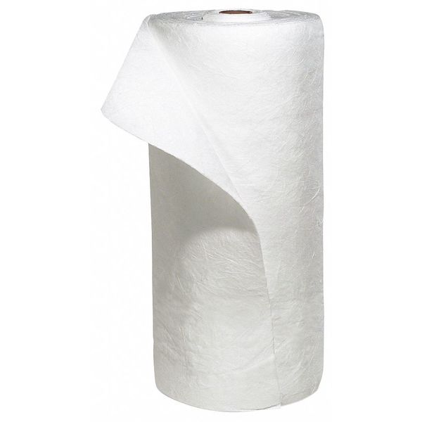 Sorbents, 63 gal/pk, Oil Absorbed, White, Polypropylene