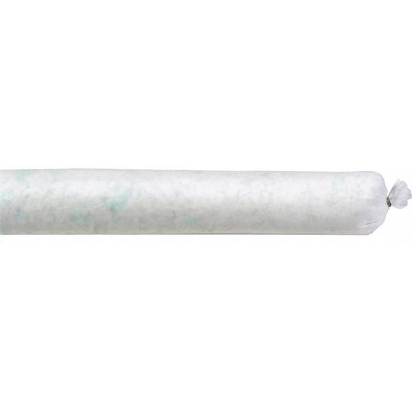 Sorbents, 25 gal. Oil Absorbed, White, Polyester, 10 PK