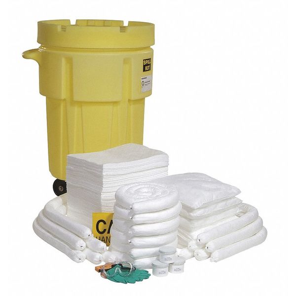 Spill Kit, Wheeled Drum, Oil-Based Liquids