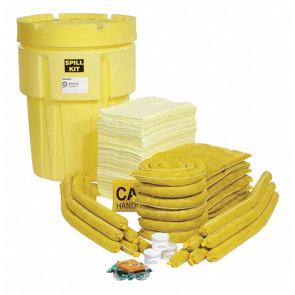 Spill Kit, Drum, Chemical/Hazmat, 31-3/4