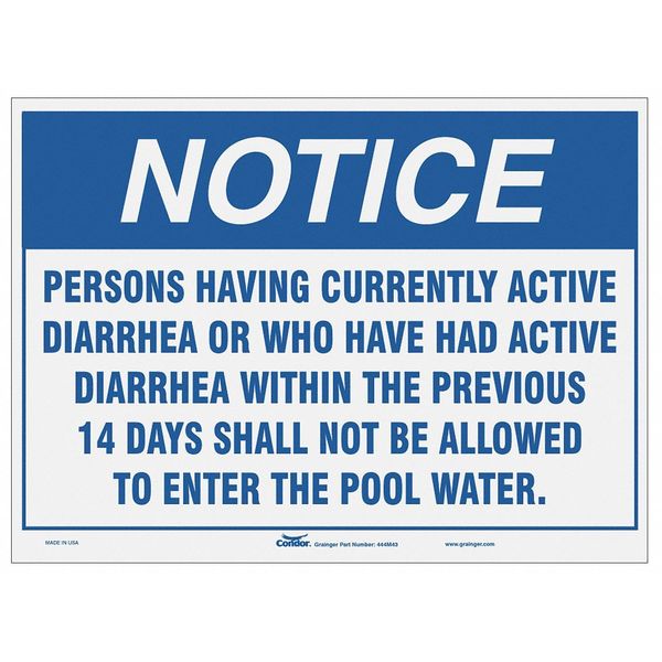 Safety Pool Rules Sign, 14 in Height, 14 in Width, Polyethylene, Square, English
