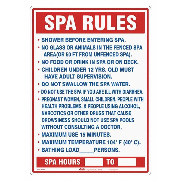 Safety Pool Rules Sign, 28