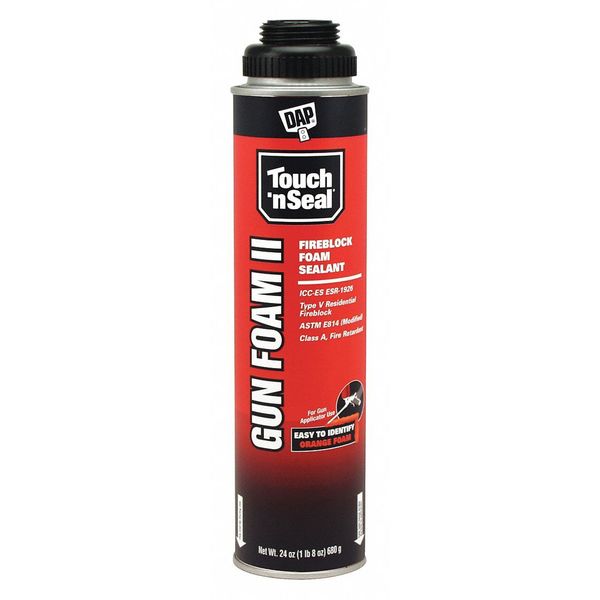 Fire Barrier Spray Foam Sealant, Aerosol Can, Orange, 1 Component
