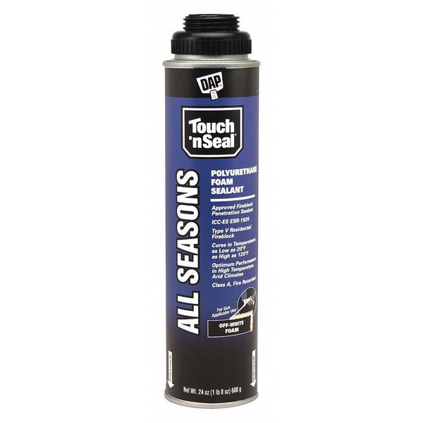 Multipurpose/Construction Spray Foam Sealant, 24 oz, Aerosol Can, Beige, 1 Component