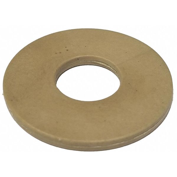 Flat Washer, Fits Bolt Size 3/8 in , PEEK Plain Finish, 10 PK