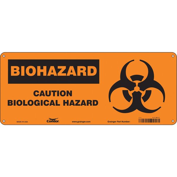 Safety Sign, 7 in H, 17 in W, Polyethylene, Vertical Rectangle, English, 447W81