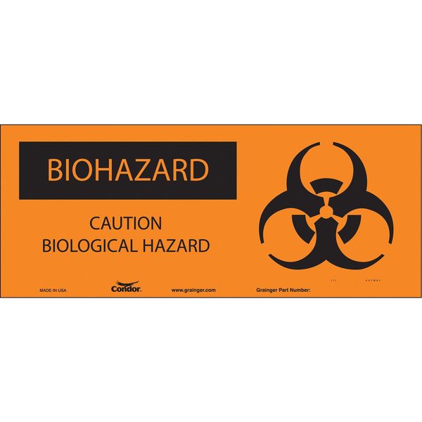 Safety Sign, 7 in H, 17 in W, Vinyl, Vertical Rectangle, English, 447W82