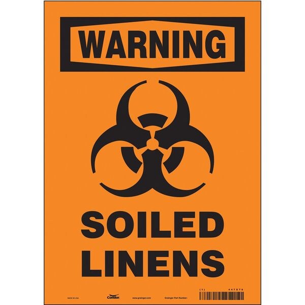 Safety Sign, 14 in Height, 10 in Width, Vinyl, Vertical Rectangle, English, 447X76