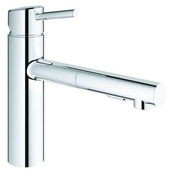 Manual, Single Hole Only Mount, 1 Hole Straight Kitchen Faucet
