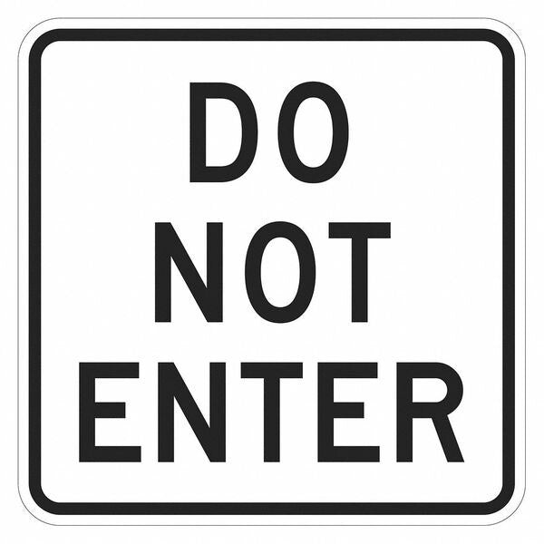 Do Not Enter & Wrong Way Traffic Sign, 12 in H, 12 in W, Aluminum, Square, English, T1-1872-EG_12x12