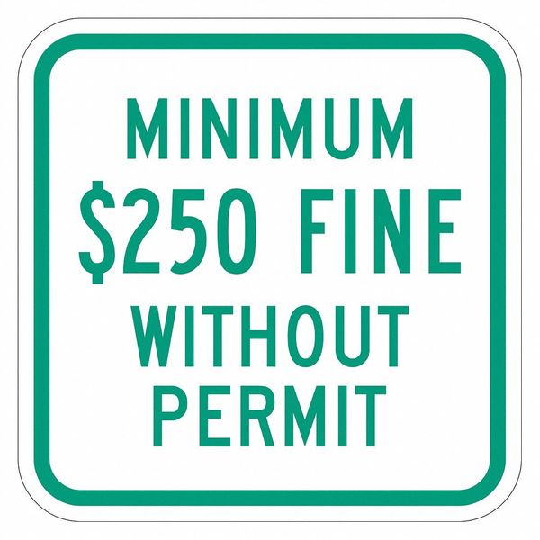Fine Parking Sign, 12