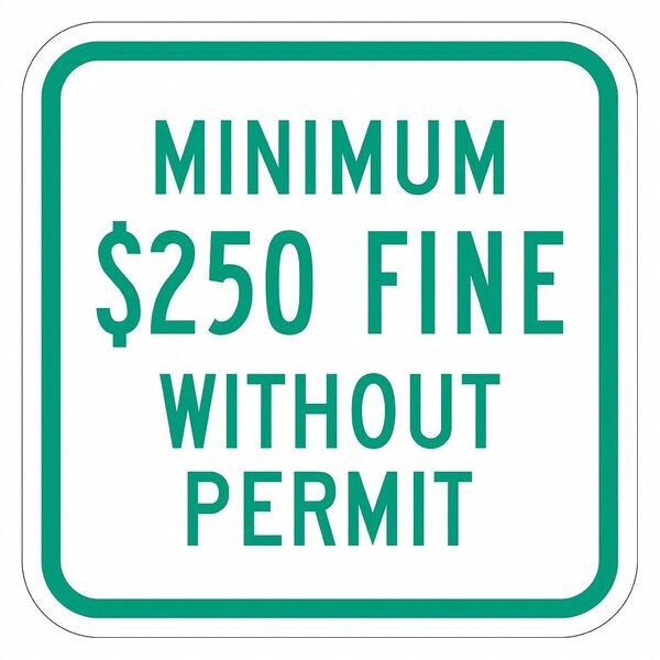 Fine Parking Sign, 12