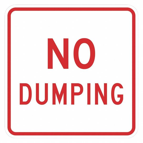 Facility Sign, 12 in H, 12 in W, Aluminum, Square, English, T1-1698-HI_12x12