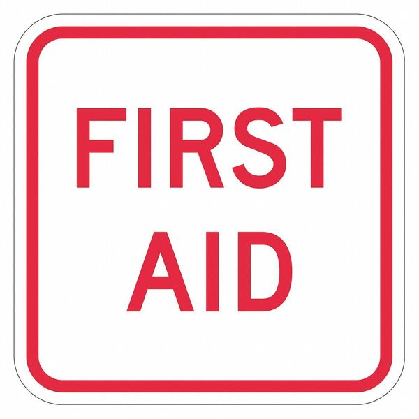 Facility Sign, 12 in H, 12 in W, Aluminum, Square, English, T1-1851-HI_12x12