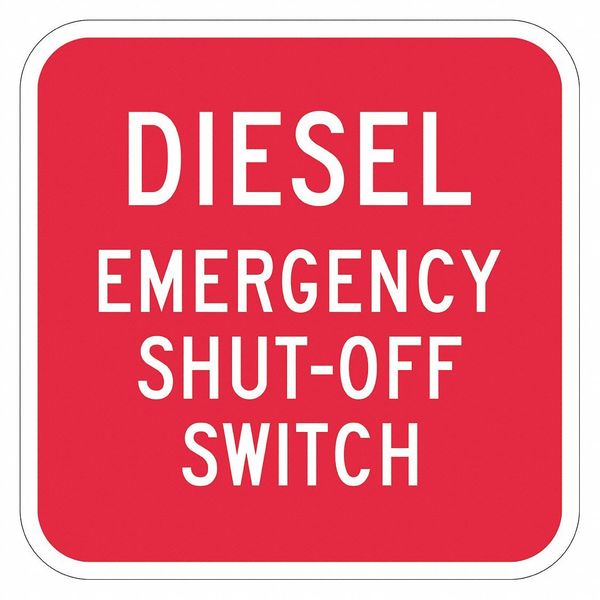 Facility Sign, 12 in H, 12 in W, Aluminum, Square, English, T1-1768-EG_12x12