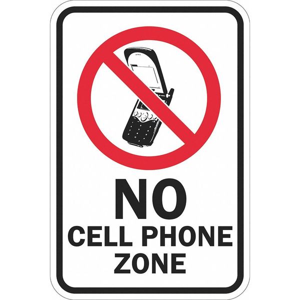 Facility Sign, 18 in H, 12 in W, Aluminum, Vertical Rectangle, English, T1-1241-DG_12x18