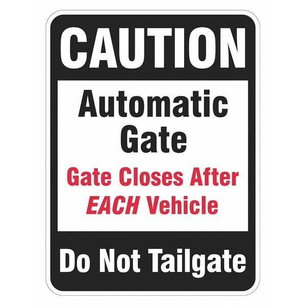 Parking Lot Gate Parking Sign, 18 in H, 12 in W, Aluminum, Vertical , English, T1-1329-HI_12x18
