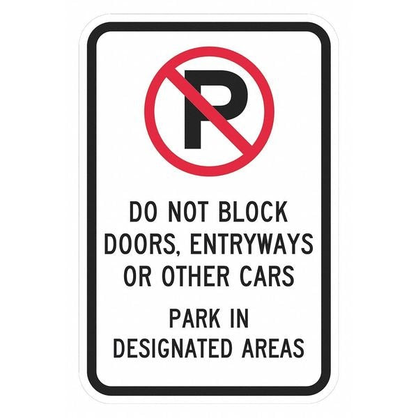 Door No Parking Sign, 18