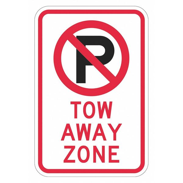 Tow Zone No Parking Sign, 18
