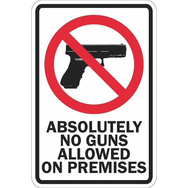 Warning Sign, 18 in H, 12 in W, Aluminum, Vertical Rectangle, English, T1-1240-HI_12x18