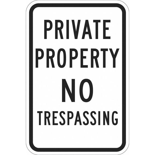 Warning Sign, 18 in H, 12 in W, Aluminum, Rectangle, English, T1-1072-HI_12x18