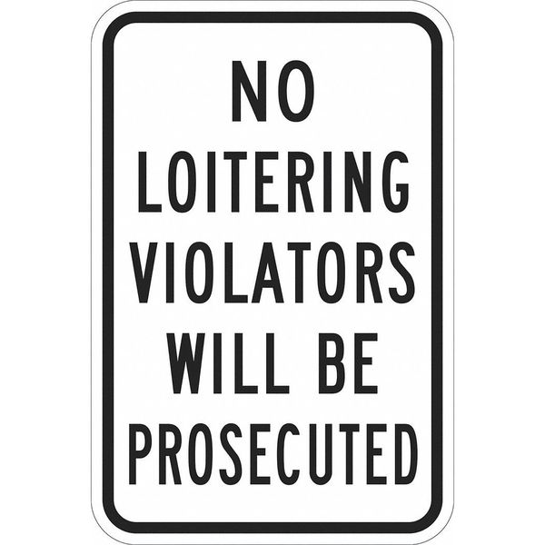 Facility Sign, 18 in H, 12 in W, Aluminum, Vertical Rectangle, English, T1-1211-DG_12x18