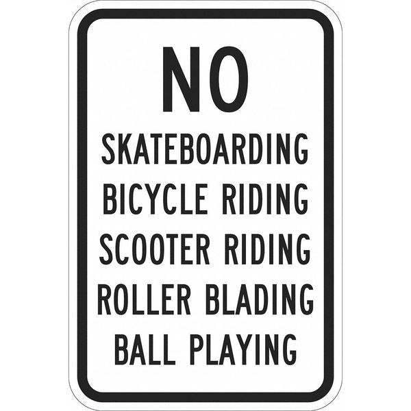 Facility Sign, 18 in H, 12 in W, Aluminum, Vertical Rectangle, English, T1-1221-DG_12x18